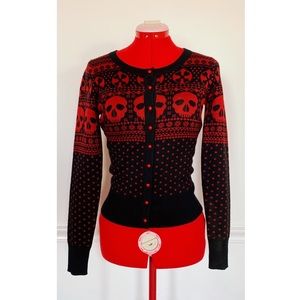 Hell Bunny Clara Skull Cardigan XS